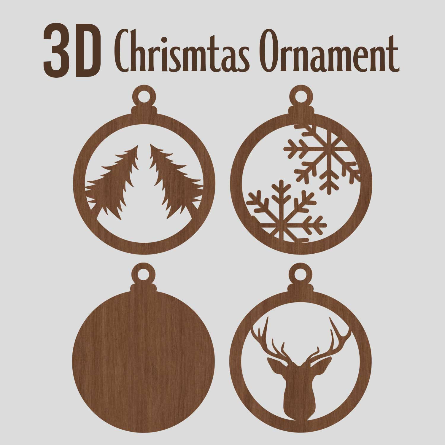 🆓 Free 3D Layered Christmas Ornament Svg Laser Cut Files Template throughout Christmas Ornament Laser Cut Template