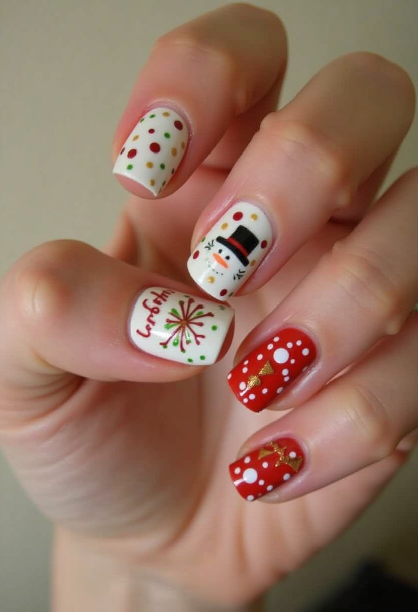 Fancy Christmas Nail Art Design | Stable Diffusion Online in Christmas Nail Art Template