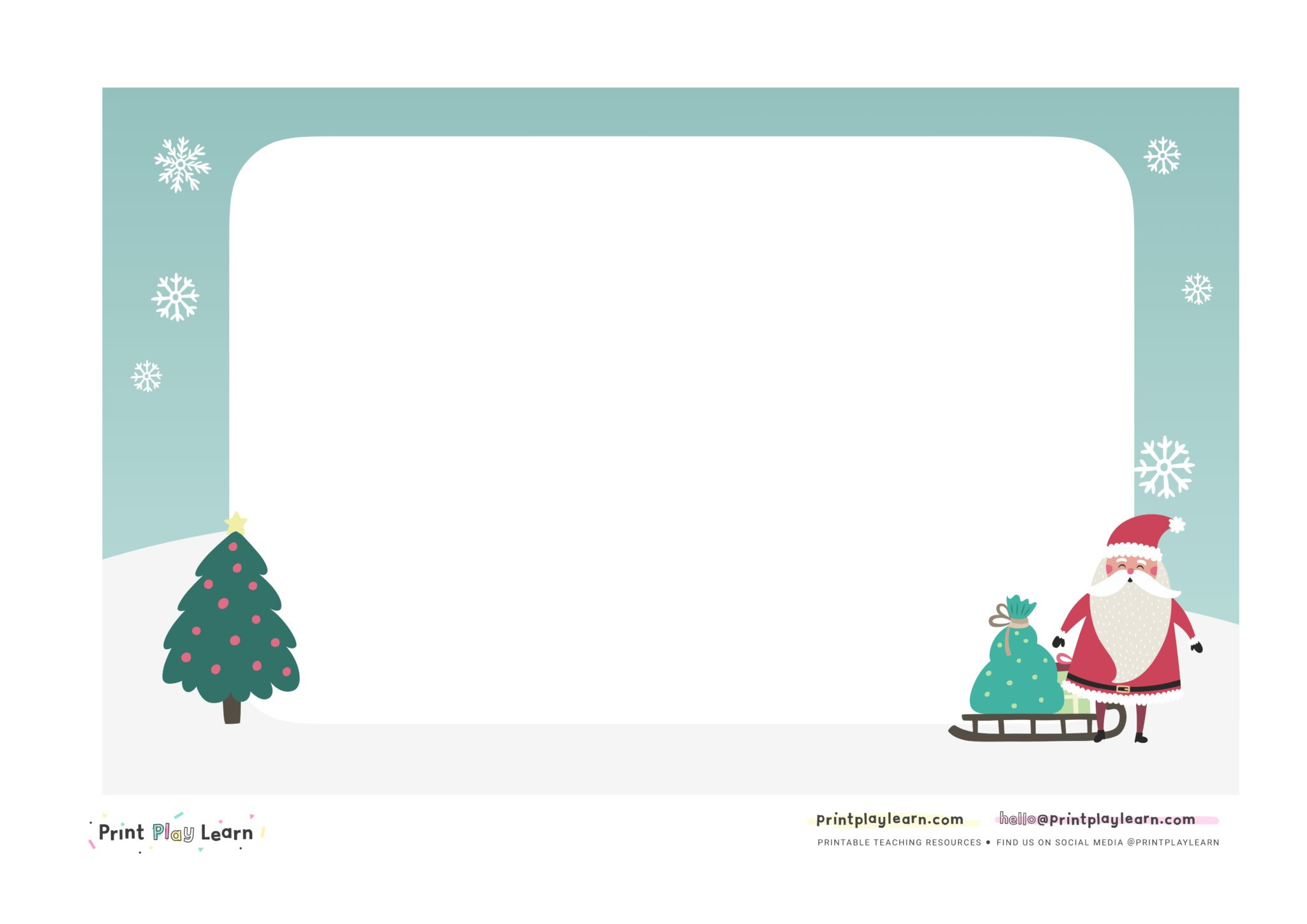 Father Christmas Writing Paper - Printable Teaching Resources in Christmas Note Paper Template