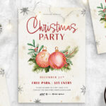 Festive Christmas Party Template [Psd]   Brandpacks With Regard To Christmas Party Invitation Template Psd