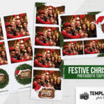 Festive Christmas Photo Booth Template   Templatesbooth With Christmas Template Photo Booth