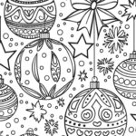 Festive Ornament Coloring Pages For Holiday Fun ⋆ Love Our Real Life With Regard To Christmas Ornament Coloring Template
