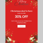Free And Customizable Christmas Email Newsletter Templates Regarding Christmas Sale Email Template