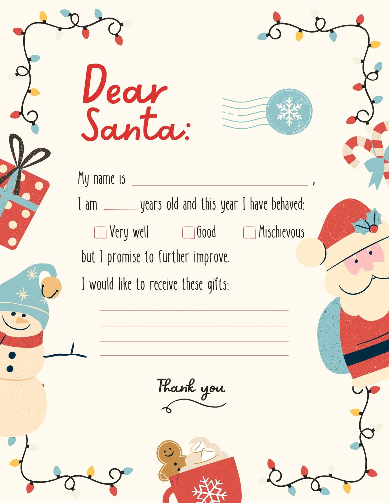 Free And Customizable Christmas Letter Templates | Canva pertaining to Christmas Letter Template Pages