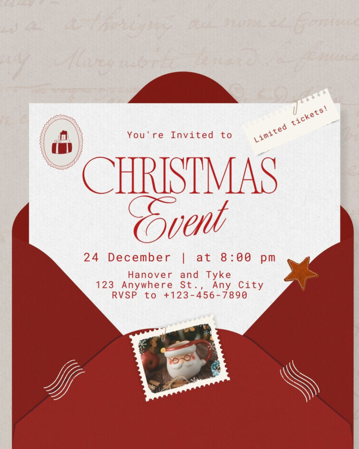 Christmas Program Card Template Christmas Program Card Template
