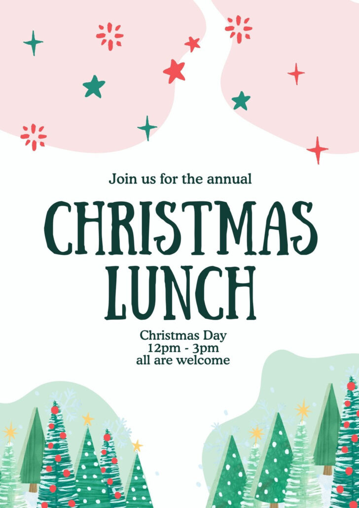 Christmas Lunch Template Free Christmas Lunch Template Free