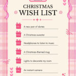 Free And Customizable Holiday Wishlist Templates In Christmas List Template Aesthetic