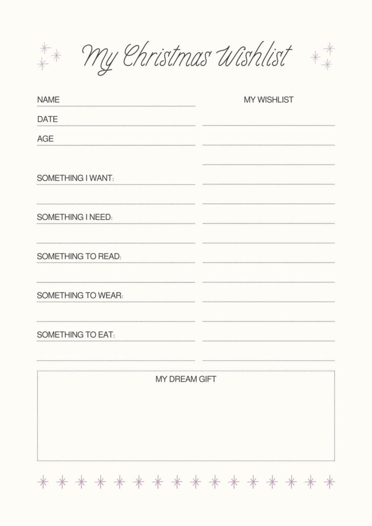 Christmas List Online Template Christmas List Online Template