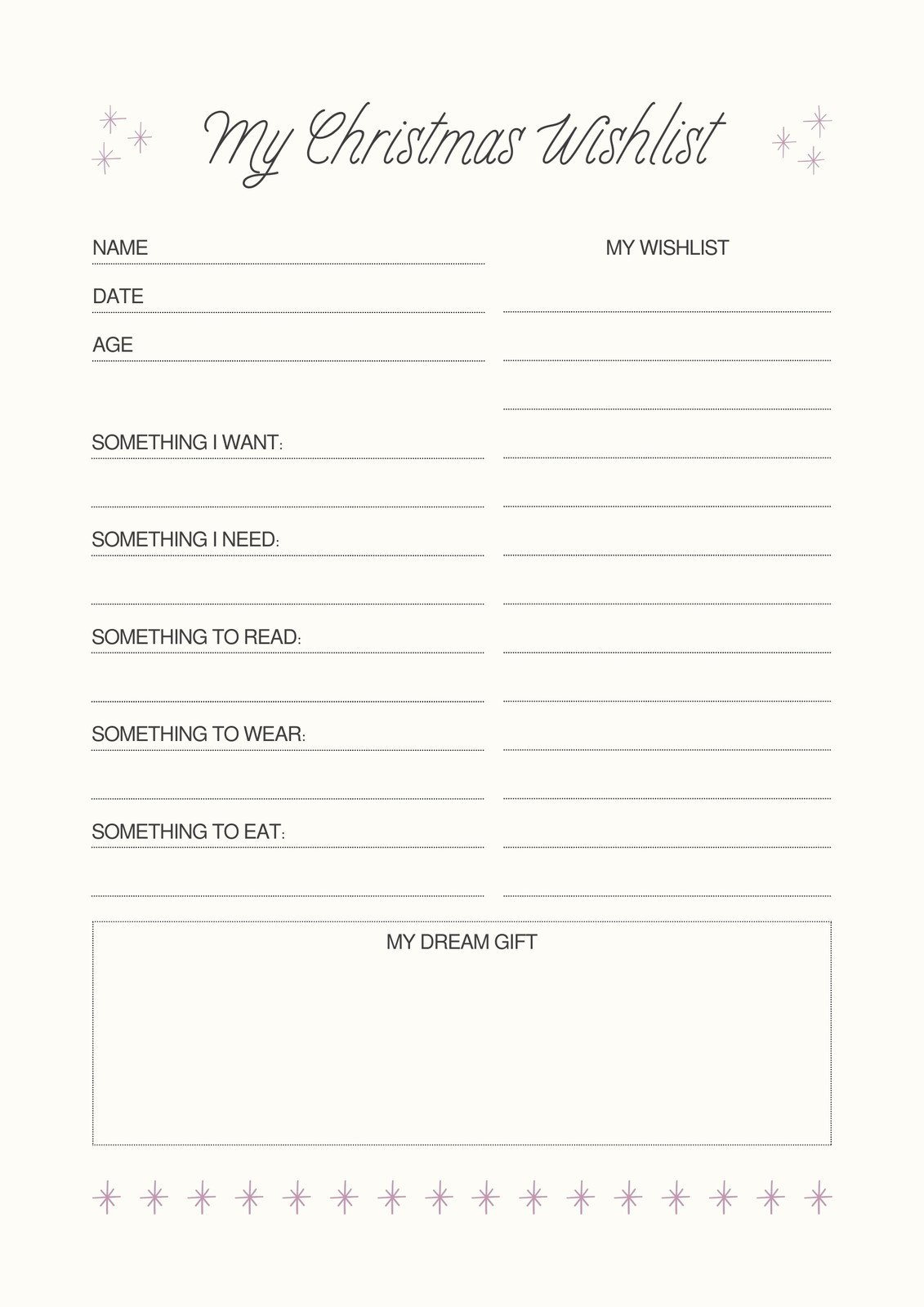 Free And Customizable Holiday Wishlist Templates with Christmas List Online Template