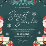 Free And Customizable Secret Santa Templates Pertaining To Christmas Secret Santa Invitation Template Free