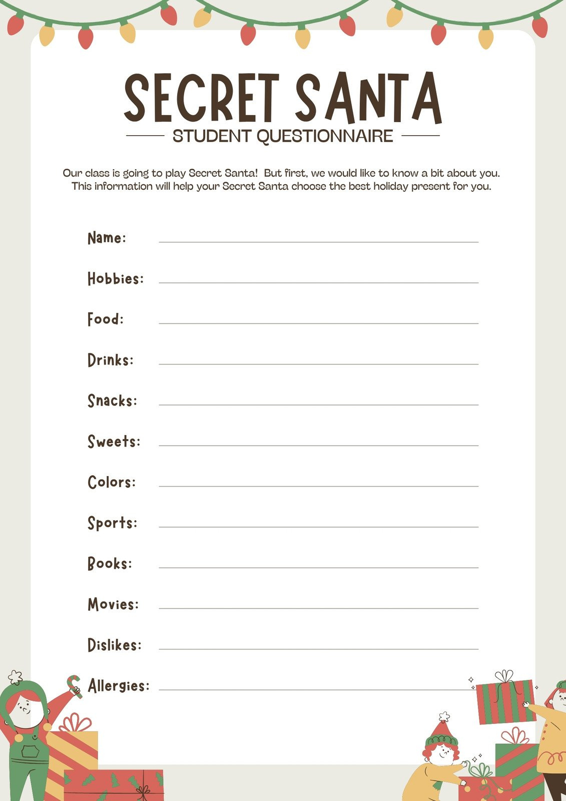 Free And Customizable Secret Santa Templates pertaining to Christmas Secret Santa Template