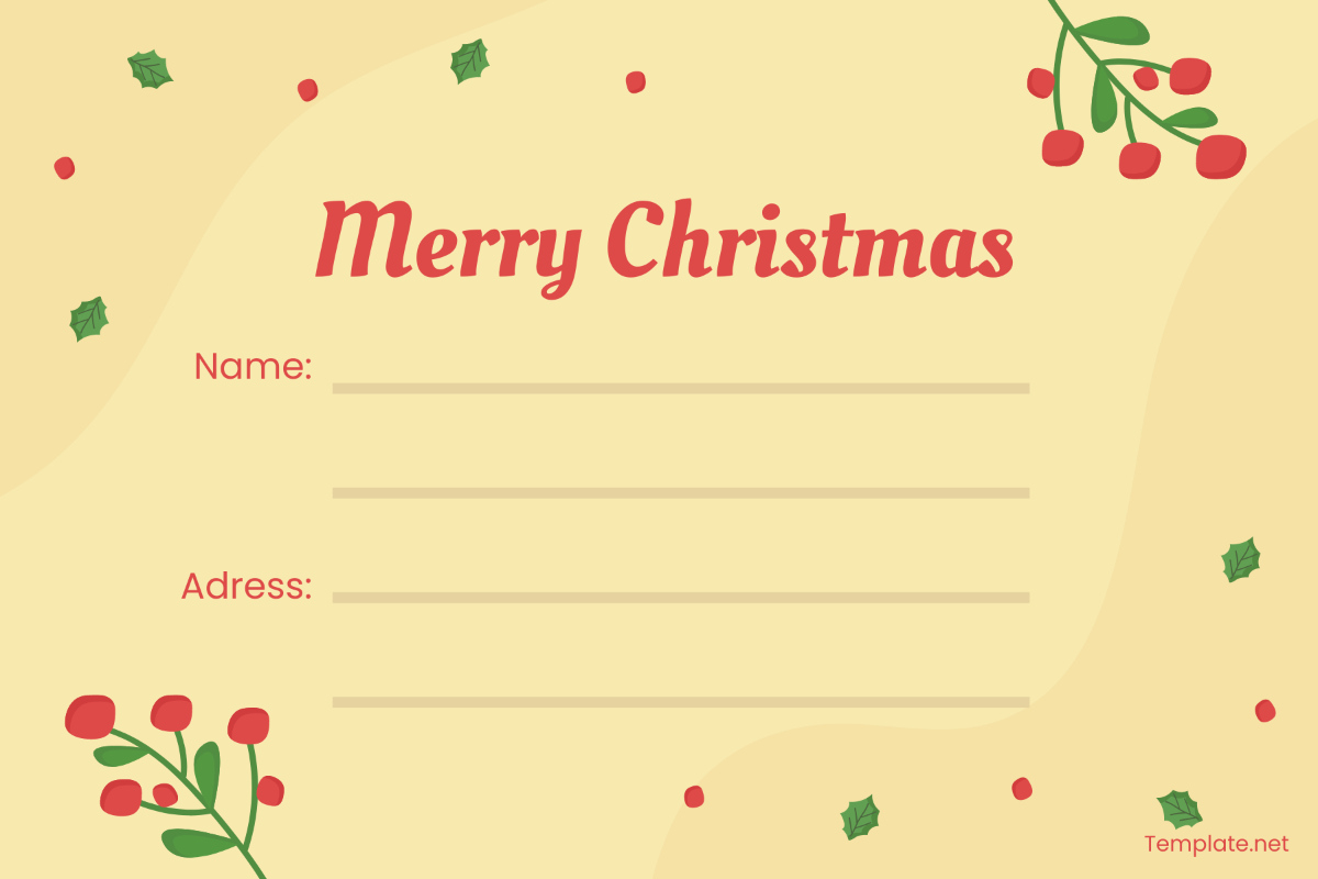 Free Blank Christmas Address Label Template To Edit Online throughout Christmas Mailing Label Template