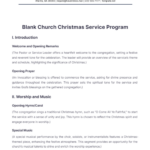 Free Blank Church Christmas Service Program Template To Edit Online Throughout Christmas Order Of Service Template
