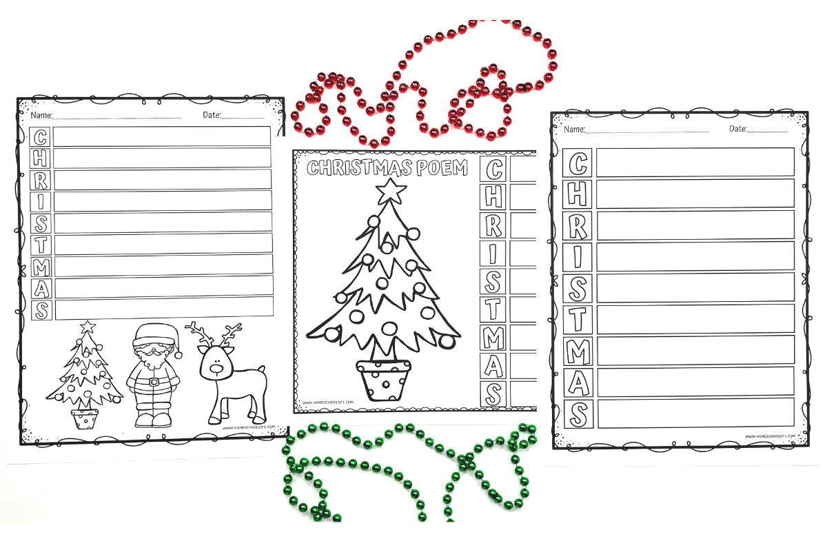 Free Christmas Acrostic Poem Template For Kids in Christmas Poem Template Acrostic