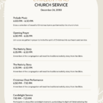 Free Christmas Church Service Program Template To Edit Online Inside Christmas Order Of Service Template
