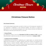 Free Christmas Closure Notice Template To Edit Online Inside Christmas Office Closure Template