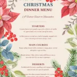 Free Christmas Dinner Menu Template For Google Docs Intended For Christmas Menu Template Free