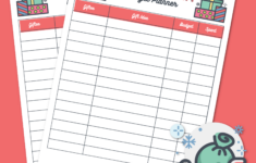 Free Christmas Gift Budget Planner Pdf Crafts Mad In Crafts throughout Christmas Shopping Budget Template