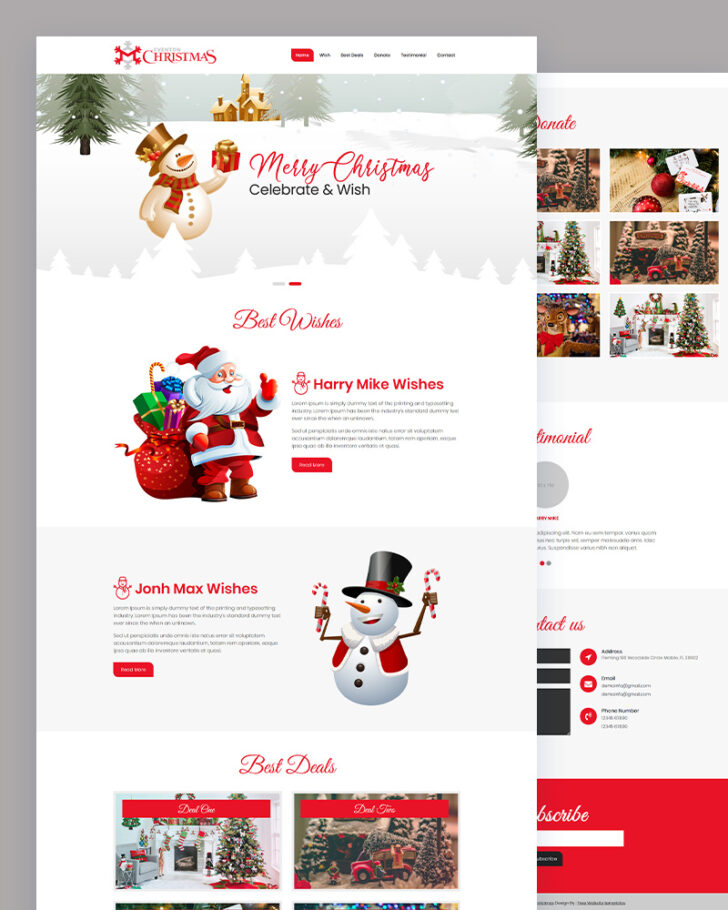 Christmas Theme Website Template