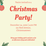 Free Christmas Invitation Letter Template To Edit Online In Christmas Invitation Letter Template