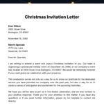 Free Christmas Invitation Letter Template To Edit Online Within Christmas Party Invitation Letter Template