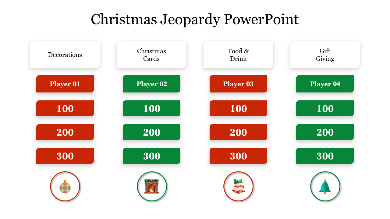 Free Christmas Jeopardy Game Ppt Template &amp;amp; Google Slides with regard to Christmas Jeopardy Game Template