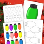 Free Christmas Light Template   Printable For Crafts, Garlands, Etc Inside Christmas Light Template Printable Free