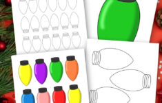 Free Christmas Light Template – Printable For Crafts, Garlands, Etc with regard to Christmas Light Bulb Template Printable