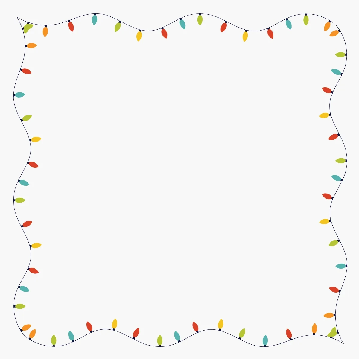 Free Christmas Lights Border Clipart Template To Edit Online pertaining to Christmas Lights Border Template