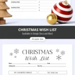 Free Christmas List Template In Google Docs And Microsoft Word Intended For Christmas List Template Docs