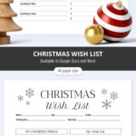 Free Christmas List Template In Google Docs And Microsoft Word Intended For Christmas This Or That Template