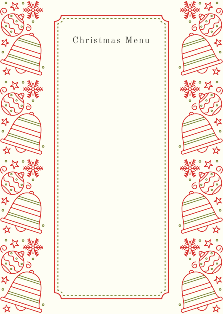 Christmas Menu Template Free