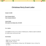 Free Christmas Party Event Letter Template To Edit Online Throughout Christmas Party Letter Template