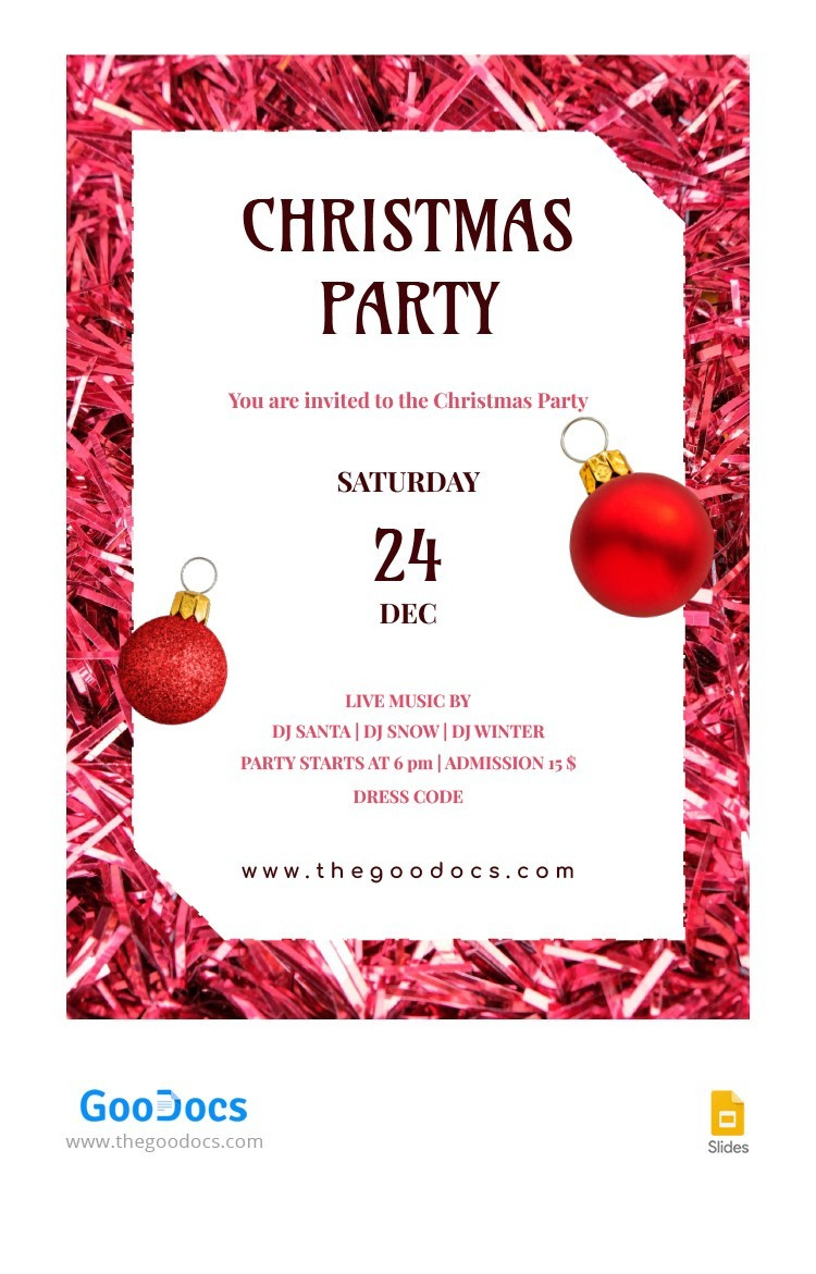 Free Christmas Party Invitation Template | Thegoodocs regarding Christmas Party Invitation Email To Employees Template