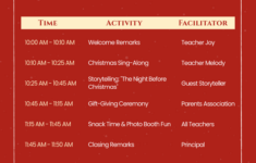 Free Christmas Party Program Template To Edit Online throughout Christmas Party Timeline Template