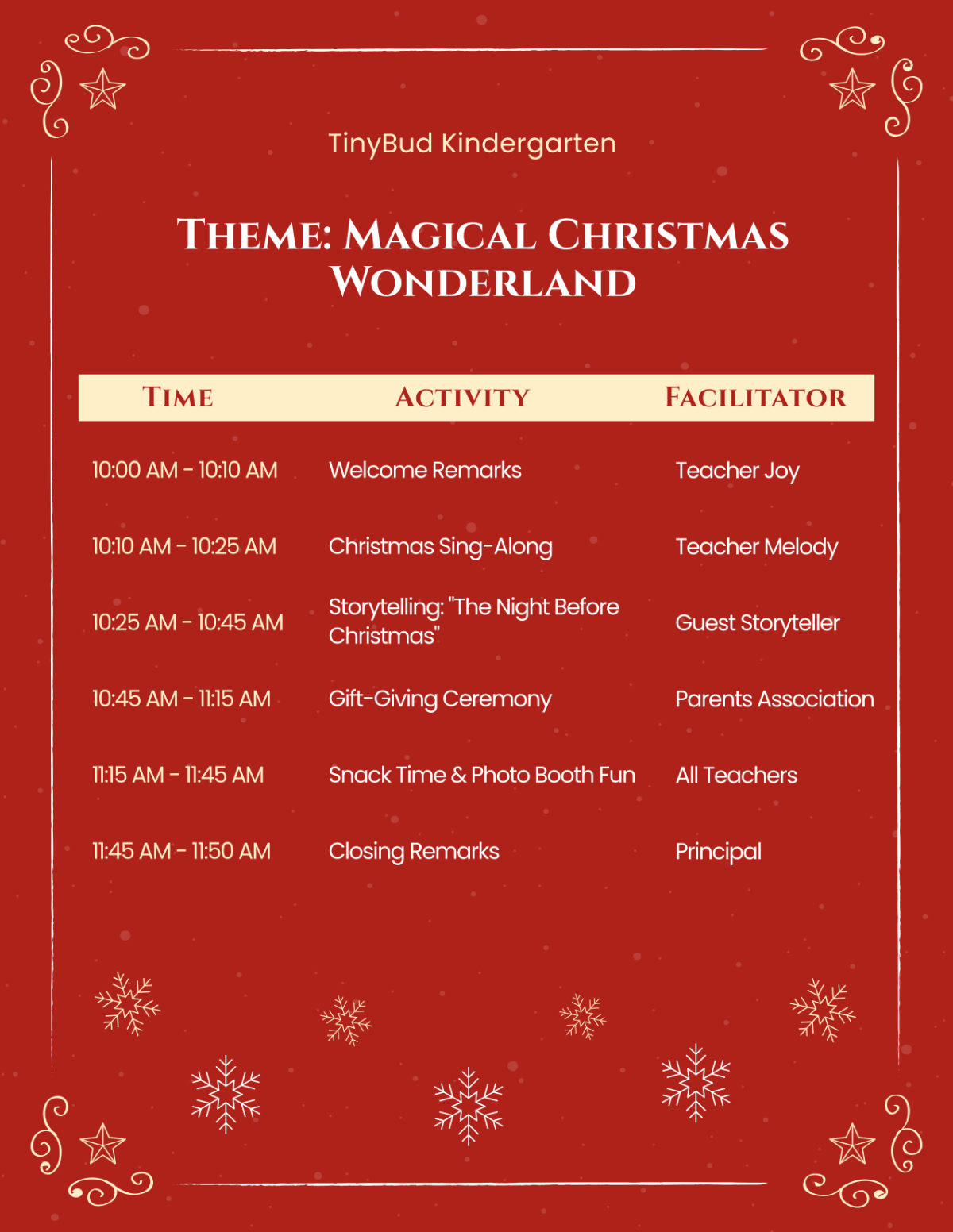Free Christmas Party Program Template To Edit Online with Christmas Party Program Template Free