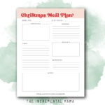 Free Christmas Planner Printable For The Best Holiday Ever   The Within Christmas Menu Planner Template