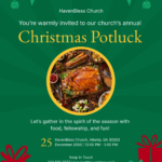 Free Christmas Potluck Flyer Template To Edit Online Inside Christmas Potluck Flyer Template Free