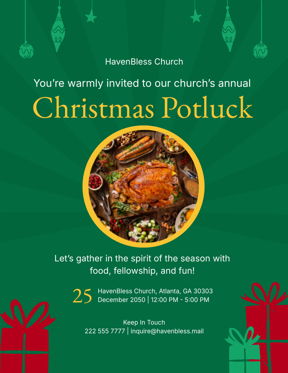 Free Christmas Potluck Flyer Template To Edit Online inside Christmas Potluck Flyer Template Free