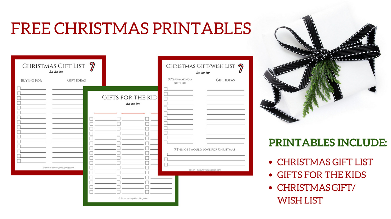 Free Christmas Printables For Organized Gift Giving! - The Sunny for Christmas Present Writing Template