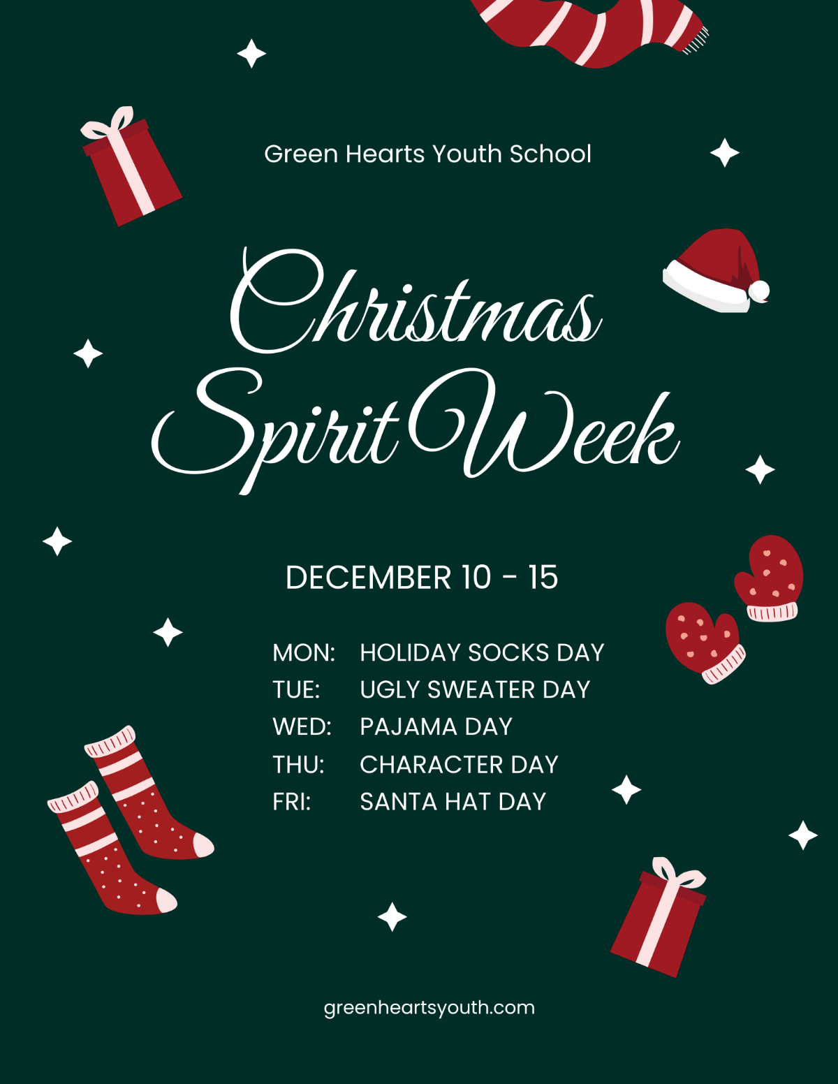 Free Christmas Spirit Week Flyer Template To Edit Online intended for Christmas Spirit Week Flyer Template