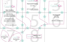 Free Christmas Stocking Sewing Pattern With Toe Patch – Coral + Co. in Christmas Stocking Sewing Template Printable