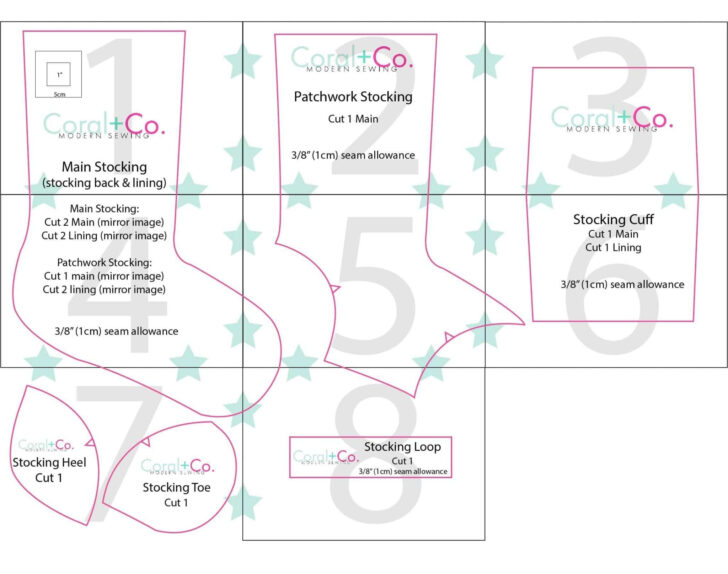Christmas Stocking Sewing Template Printable