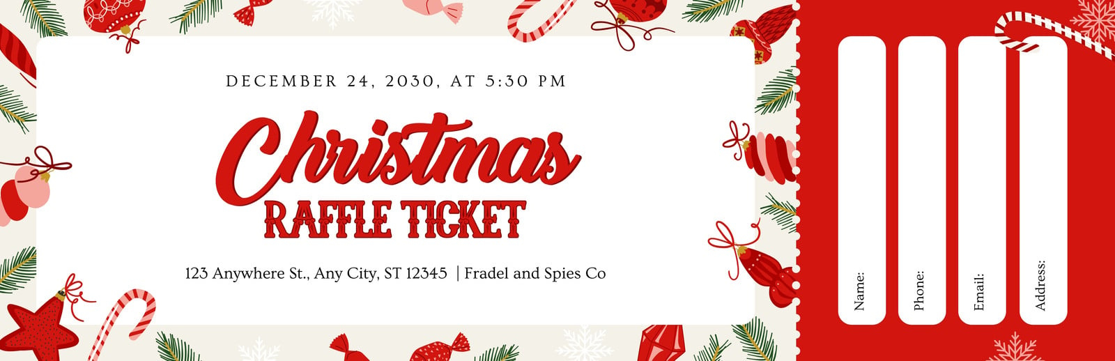 Free Christmas Ticket Templates To Edit And Print | Canva in Christmas Party Tickets Template