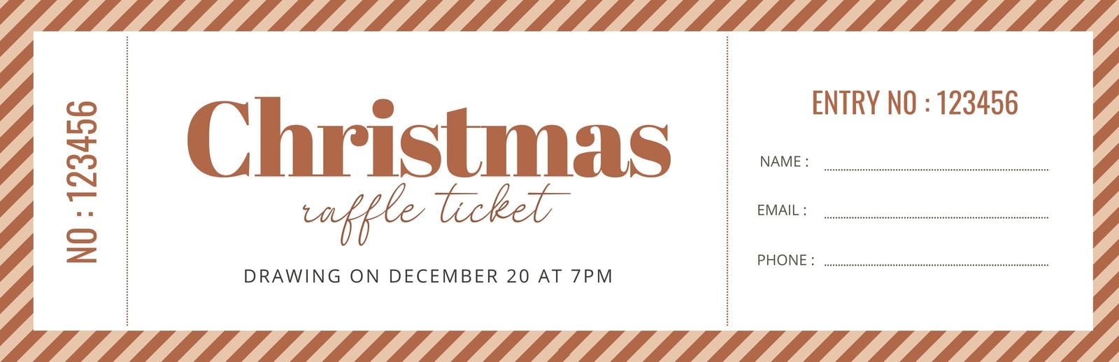 Free Christmas Ticket Templates To Edit And Print | Canva throughout Christmas Raffle Tickets Free Template