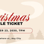 Free Christmas Ticket Templates To Edit And Print | Canva With Regard To Christmas Raffle Ticket Template