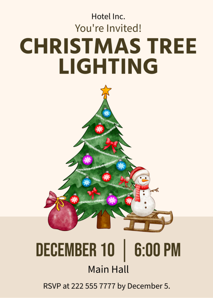 Christmas Lights Flyer Template Free