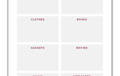 Free Christmas Wish List Printable- Template For Gift List ⋆ Love in Christmas List Template Want Need Wear Read