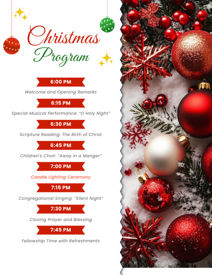 Christmas Program Template