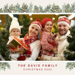 Free Custom Printable Christmas Card Templates | Canva Intended For Christmas Photo Cards Template Free Downloads